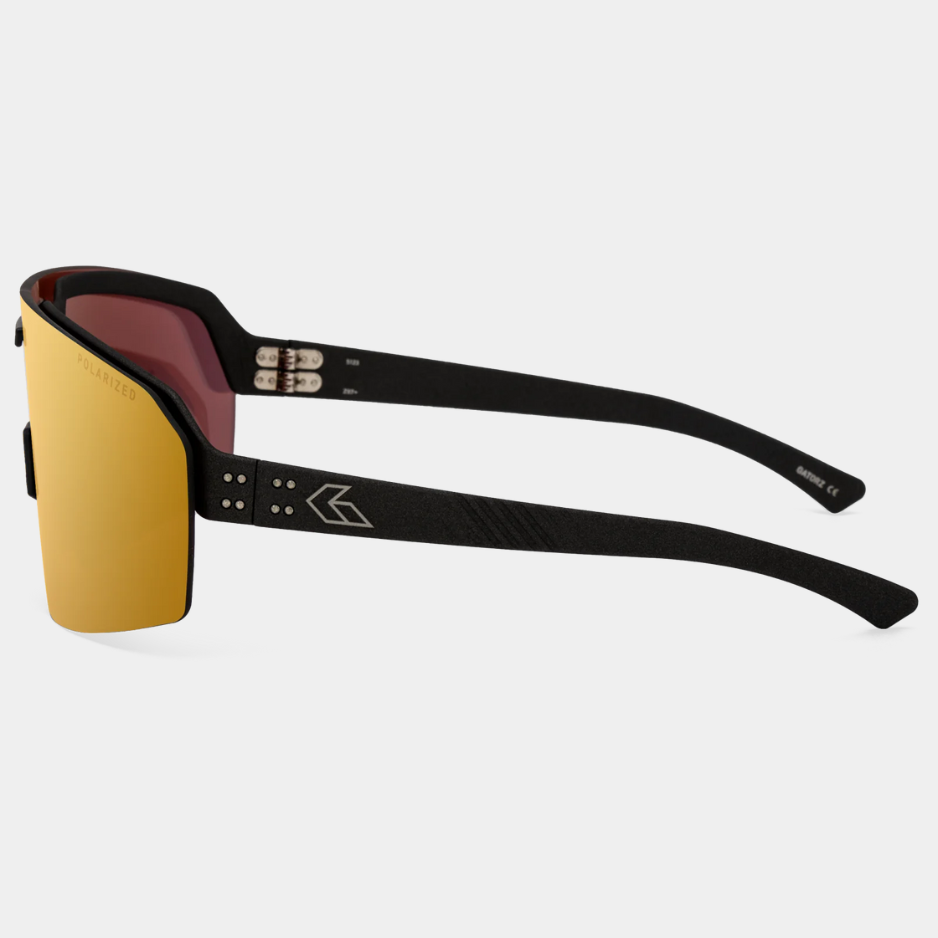 HAVOK POLARIZED GOLD MIRROR GLASSES - BLACK CERAKOTE ® FRAME