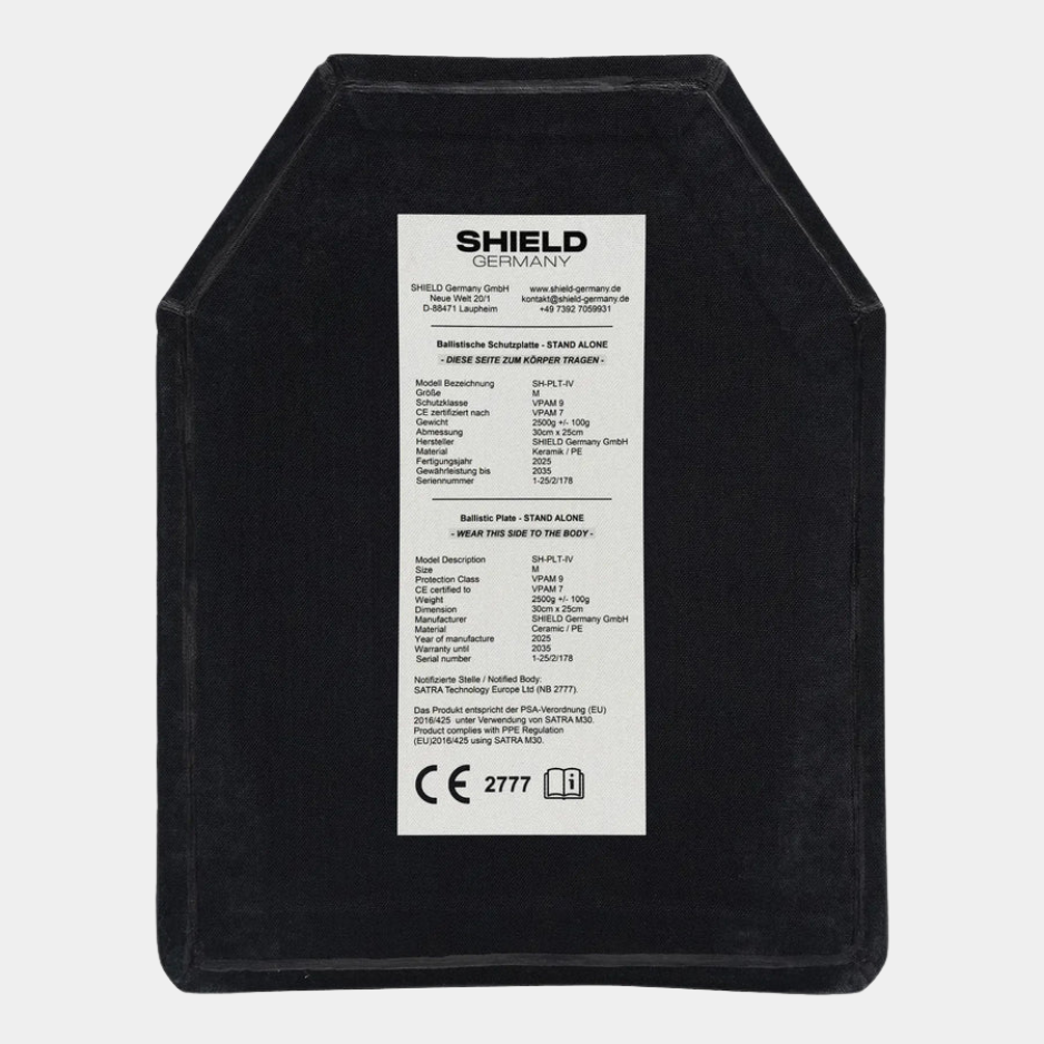 SK4/VPAM-9 MULTICURVED BULLETPROOF PLATE