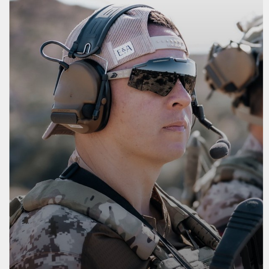 BLASTSHIELD B2 MILSPEC BALLISTIC GLASSES - BLACK CERAKOTE® FRAME