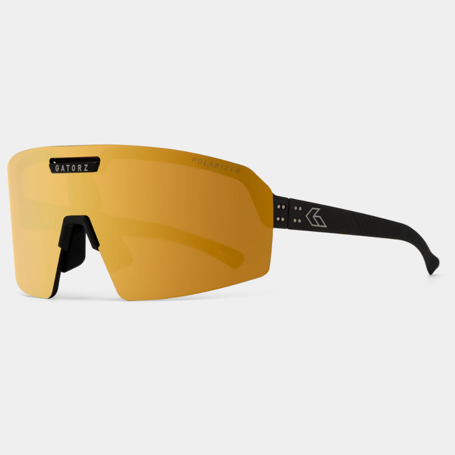 HAVOK POLARIZED GOLD MIRROR GLASSES - BLACK CERAKOTE ® FRAME