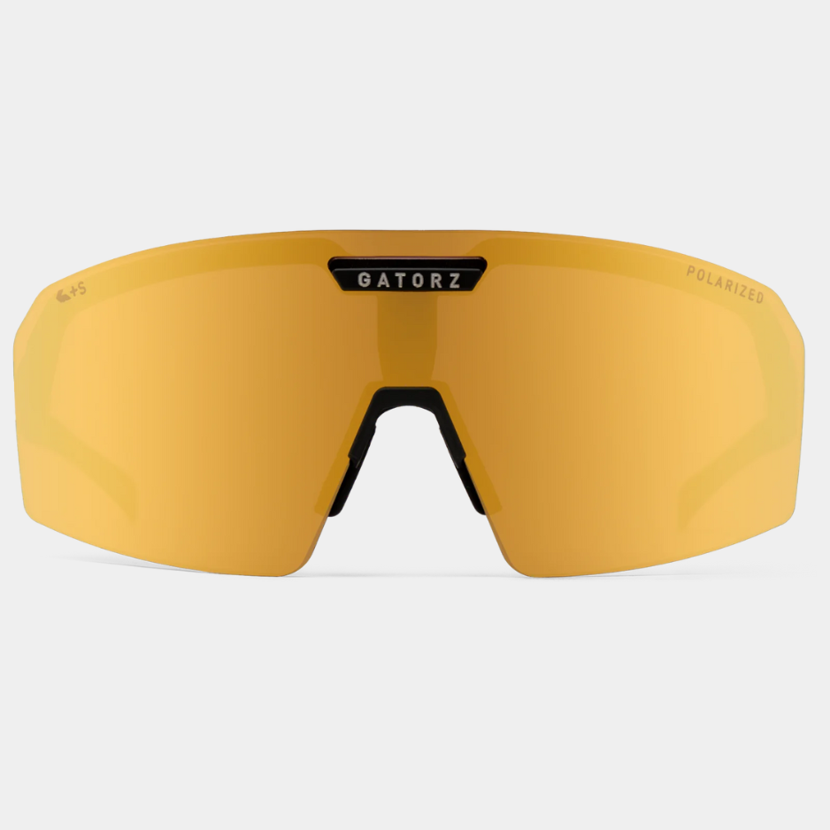 HAVOK POLARIZED GOLD MIRROR GLASSES - BLACK CERAKOTE ® FRAME
