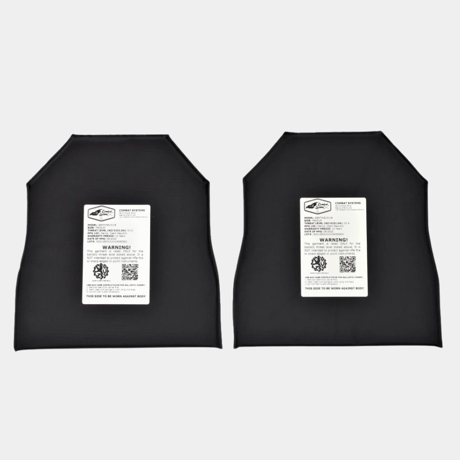 NIJ III.A Sentinel 2.0 Soft Armor Inserts