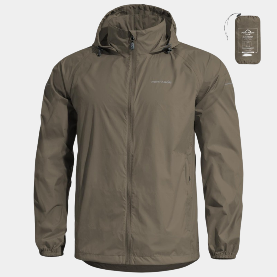 CLOUDBURST PACKABLE MENS RAIN JACKET