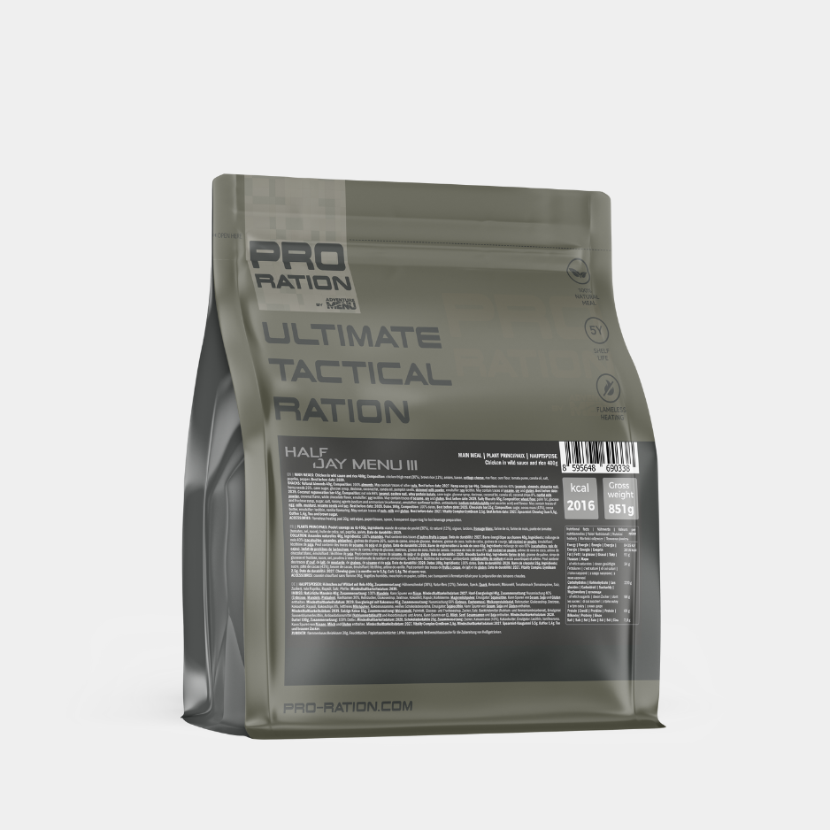 PRO-RATION Ultimate Tactical Ration Half Day | 12h Meal Pack | Tactical ...